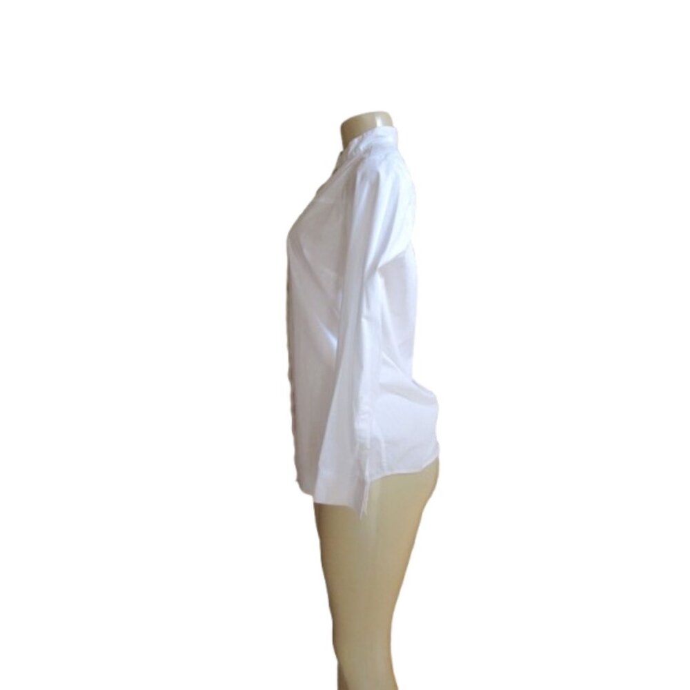 Untuckit White Long Sleeve Button Down Cotton Shirt For Women Size 2 - Picture 4 of 6